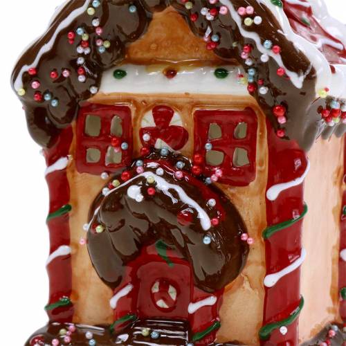 Floristik24 Lanterna Knusperhaus Bisquit, marrom Alt 16cm