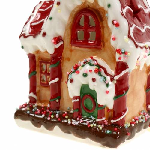 Floristik24 Lanterna Knusperhaus Bisquit, branca Alt.16cm