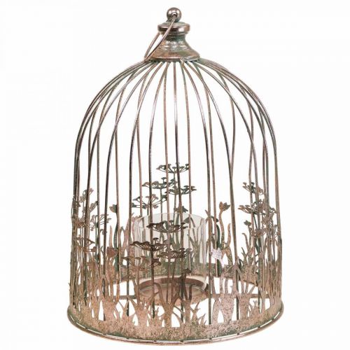 Floristik24 Conjunto de 2 lanternas decorativas para pendurar em metal Ø29/23,5cm para gaiolas