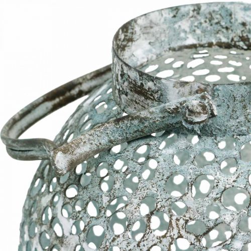 Floristik24 Lanterna metal, lanterna, castiçal efeito antigo Ø15cm A22cm