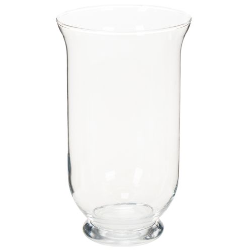 Floristik24 Castiçal/vaso de vidro para decoração de interiores com elegância clássica, 25 cm