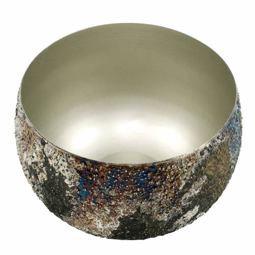 Floristik24 Tigela decorativa de metal multicolorido Ø17cm Alt.11,5cm