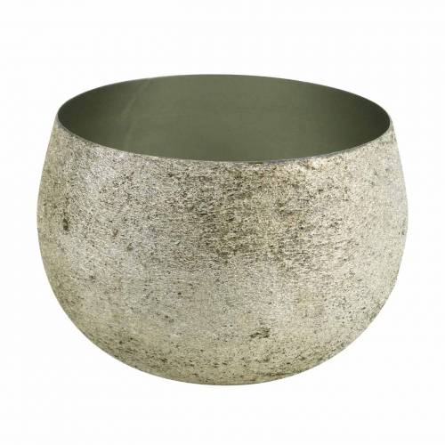 Floristik24 Taça decorativa de metal champanhe Ø17cm Alt.11,5cm