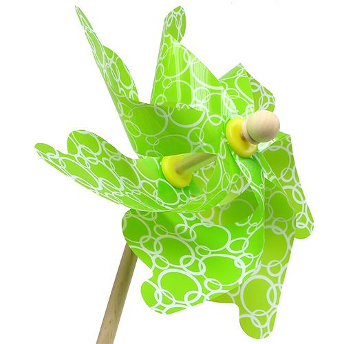 Floristik24 Moinho de vento Ø22cm verde 2pcs
