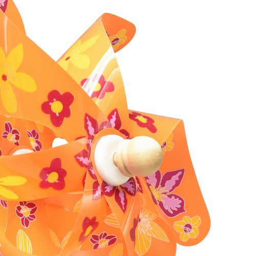 Floristik24 Moinho de vento em cata-vento laranja amarelo rosa Ø30,5cm 74cm