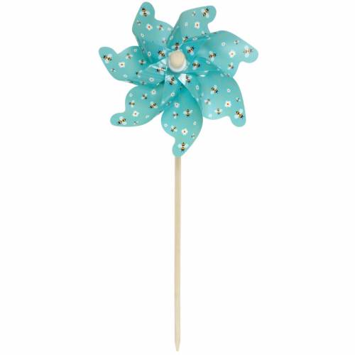 Floristik24 Abelhas cata-vento turquesa Ø31cm carrilhão de vento moinho de vento decoração de jardim