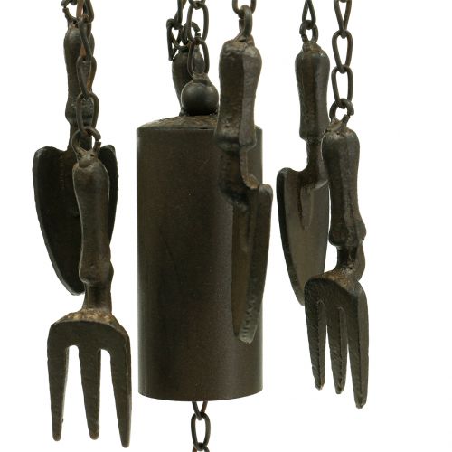 Floristik24 Regador de sinos de vento para pendurar marrom escuro 80 cm