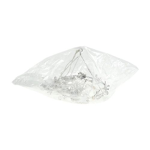 Floristik24 Carrilhão de vento de Natal feito de metal branco Ø17cm