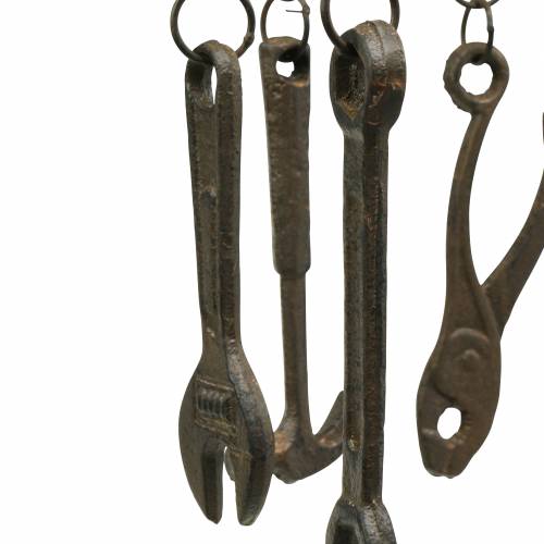 Floristik24 Carrilhão de vento para pendurar com ferramentas de 75 cm
