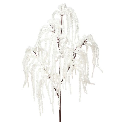 Ramo decorativo de salgueiro chorão decoração de inverno glitter branco 82 cm 2 unidades