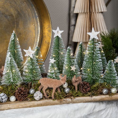 Floristik24 Decoração de floresta de inverno decoração de mesa de inverno 46×15cm