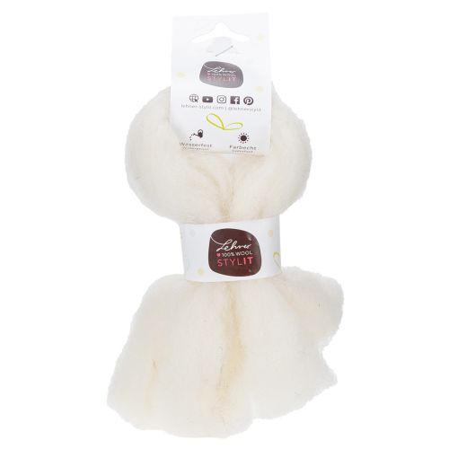 Itens Cordão de lã, fita de lã branca, 2 m, lã decorativa para artesanato e embrulho.