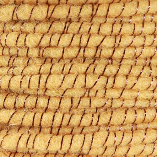 Itens Fio de lã com fio de feltro mica amarelo bronze Ø5mm 33m