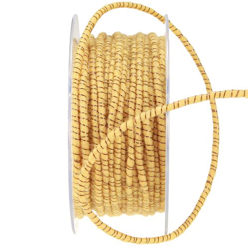 Itens Fio de lã com fio de feltro mica amarelo bronze Ø5mm 33m