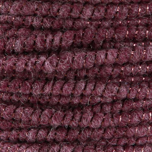 Itens Fio de lã com fio de feltro mica roxo Ø5mm 33m