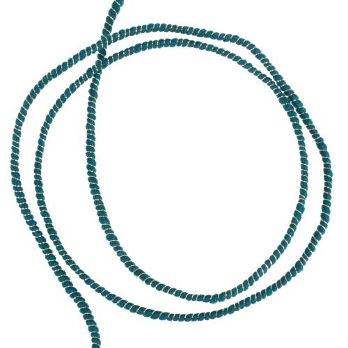 Itens Fio de lã com fio de feltro cordão de lã turquesa dourado Ø5mm 33m