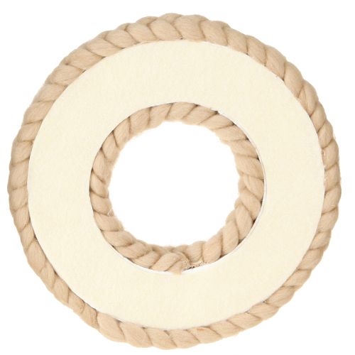 Itens Guirlanda decorativa de feltro de lã para pendurar castanho claro Ø25cm L4cm