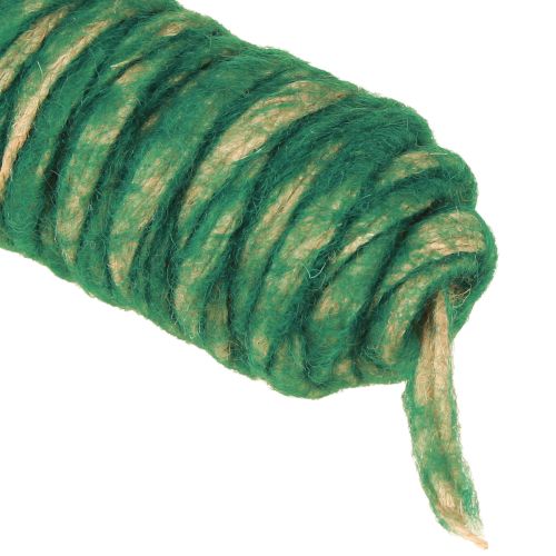 Itens Cordão de lã verde vintage fio absorvente de lã natural juta 30m