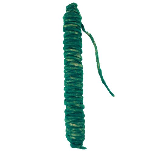 Floristik24 Cordão de lã verde vintage fio absorvente de lã natural juta 30m