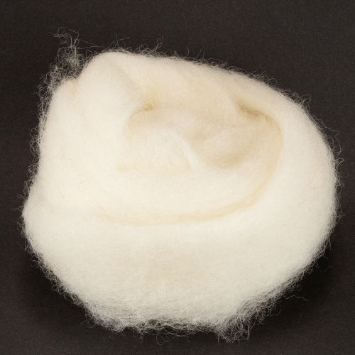 Floristik24 Fita de lã branca, 2m, lã decorativa para artesanato e embrulho.