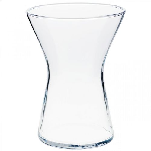 Vaso de vidro X claro Ø14cm Alt.19cm