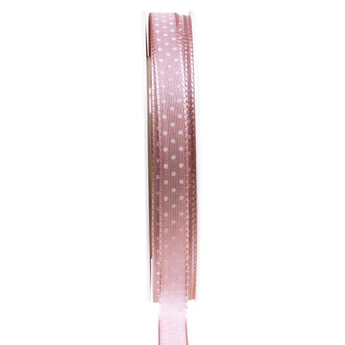 Fita para presente fita decorativa pontilhada rosa velho 10mm 25m