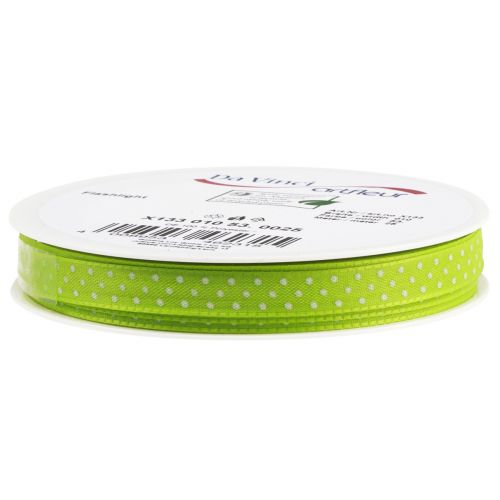 Itens Fita para presente fita decorativa pontilhada Maio verde 10mm 25m