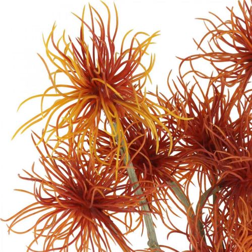 Itens Flor artificial de xanthium decoração de outono laranja 6 flores 80 cm 3 unidades