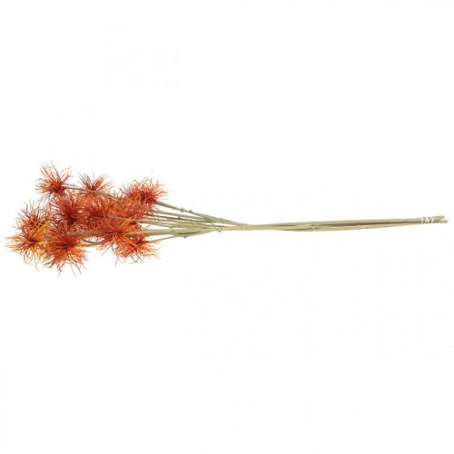 Itens Flor artificial de xanthium decoração de outono laranja 6 flores 80 cm 3 unidades