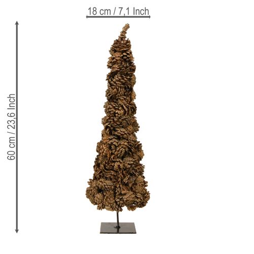 Itens Árvore de Natal de mesa cônica, árvore cônica, natural, 16×60cm