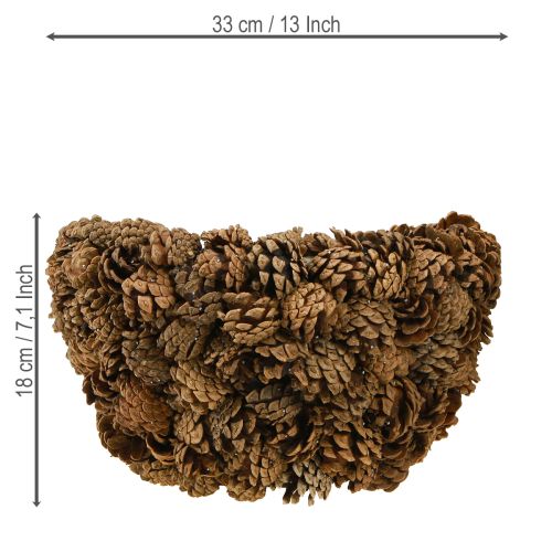 Itens Cesta de plantas em cone pinhas naturais Ø33cm A17cm