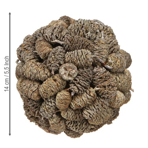 Itens Bola cônica para pendurar pinhas de amieiro caiadas de branco 12cm