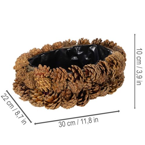 Vaso oval em formato de pinha,