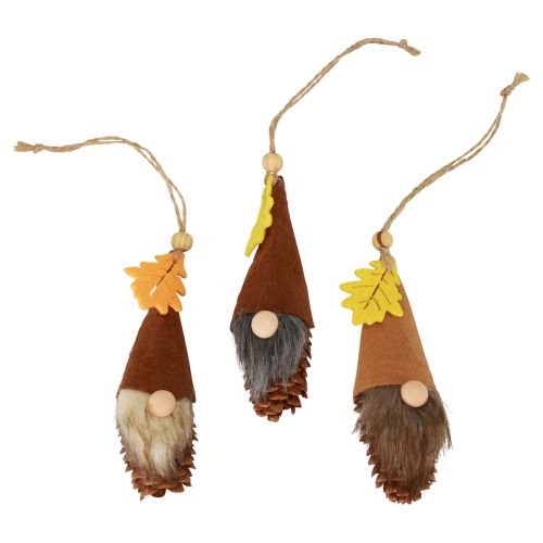 Cone gnome pingente gnome decoração outono gnome Alt.10cm 6 unidades