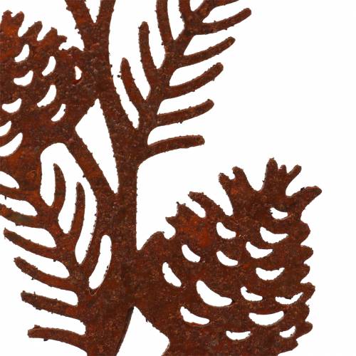 Floristik24 Plugue de jardim cone ramo de aço inoxidável metálico H40 cm 4 unidades