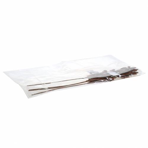 Floristik24 Plugue de jardim cone ramo de aço inoxidável metálico H40 cm 4 unidades
