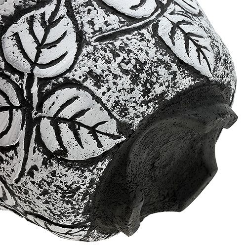 Floristik24 Tigela de cimento redonda folha Ø30cm