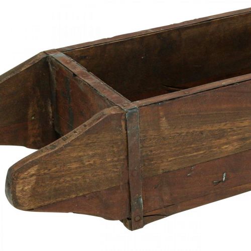 Itens Plantador de caixa de madeira vintage em forma de tijolo madeira 42×14,5cm