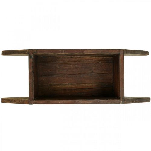 Itens Plantador de caixa de madeira vintage em forma de tijolo madeira 42×14,5cm