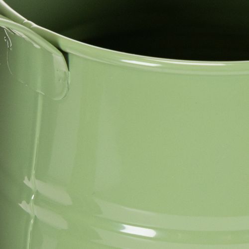 Regador vintage de metal para interiores, verde menta, 1,7L; vaso decorativo, design retrô, 23cm de altura. | Floristik24.pt