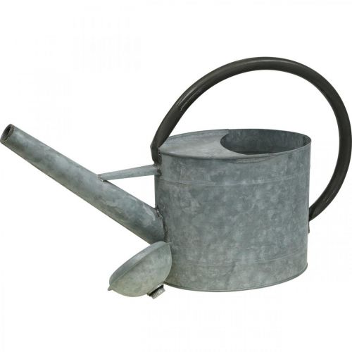 Itens Regador de metal, decoração de jardim estilo vintage cinza prateado C53cm Alt.29cm