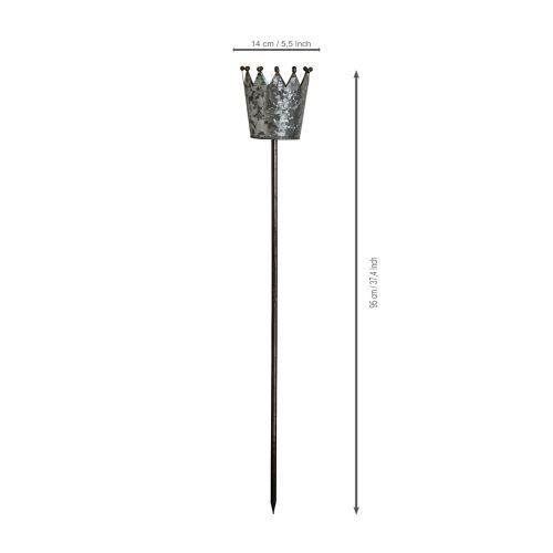 Coroa decorativa com aparência antiga para canteiro de flores ou vaso de plantas, 95 cm | Floristik24.pt