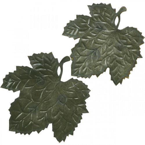 Taça decorativa de metal folhas de outono decorativas Ø33/40cm conjunto de 2