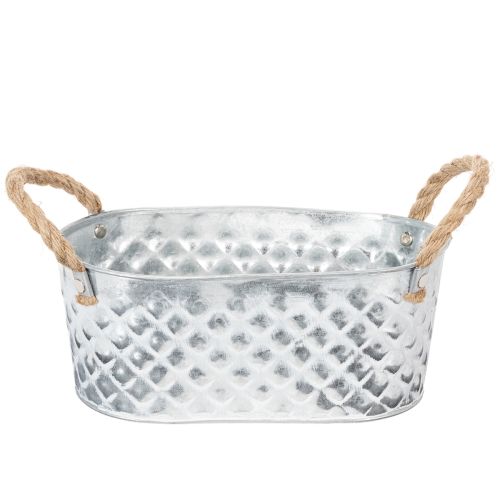 Tigela oval de zinco, 23 cm x 12 cm x 10,5 cm comprar | Floristik24.pt