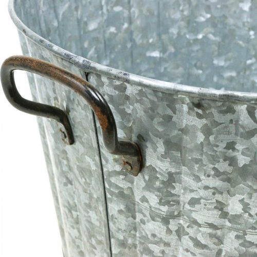 Floristik24 Floreira decorativa em metal zinco Ø26,5/30,5/34,5cm conjunto de 3