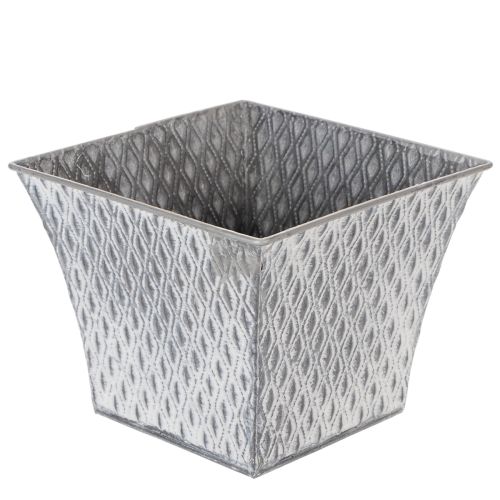 Panela de zinco com padrão de diamante, 15 cm de altura comprar | Floristik24.pt