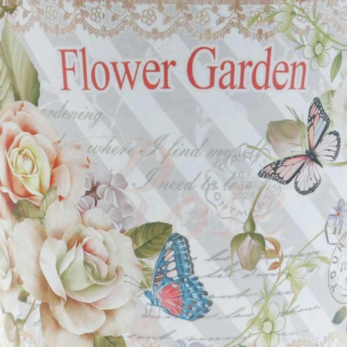 Floristik24 Vaso de flores para flores de verão plantador de rosas de metal Ø11,5cm Alt.10,5cm