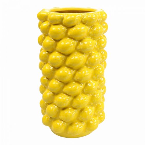 Floristik24 Vaso limão vaso amarelo limão decoração de verão Ø15cm Alt.30cm