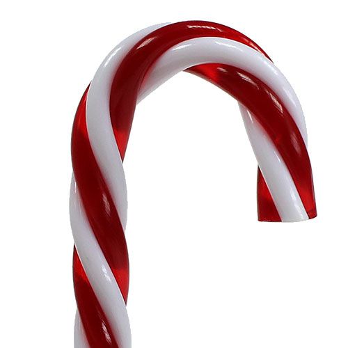 Floristik24 Pingente de cana-de-açúcar vermelho, branco 7,5 cm 6 unidades