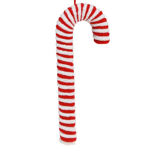 Decoração de bastões de doces Natal vermelho branco velo Alt.22cm 6 unidades